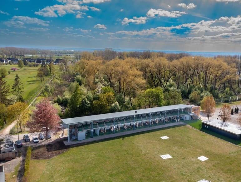 Aerial view Golf Lounge Driving Range
