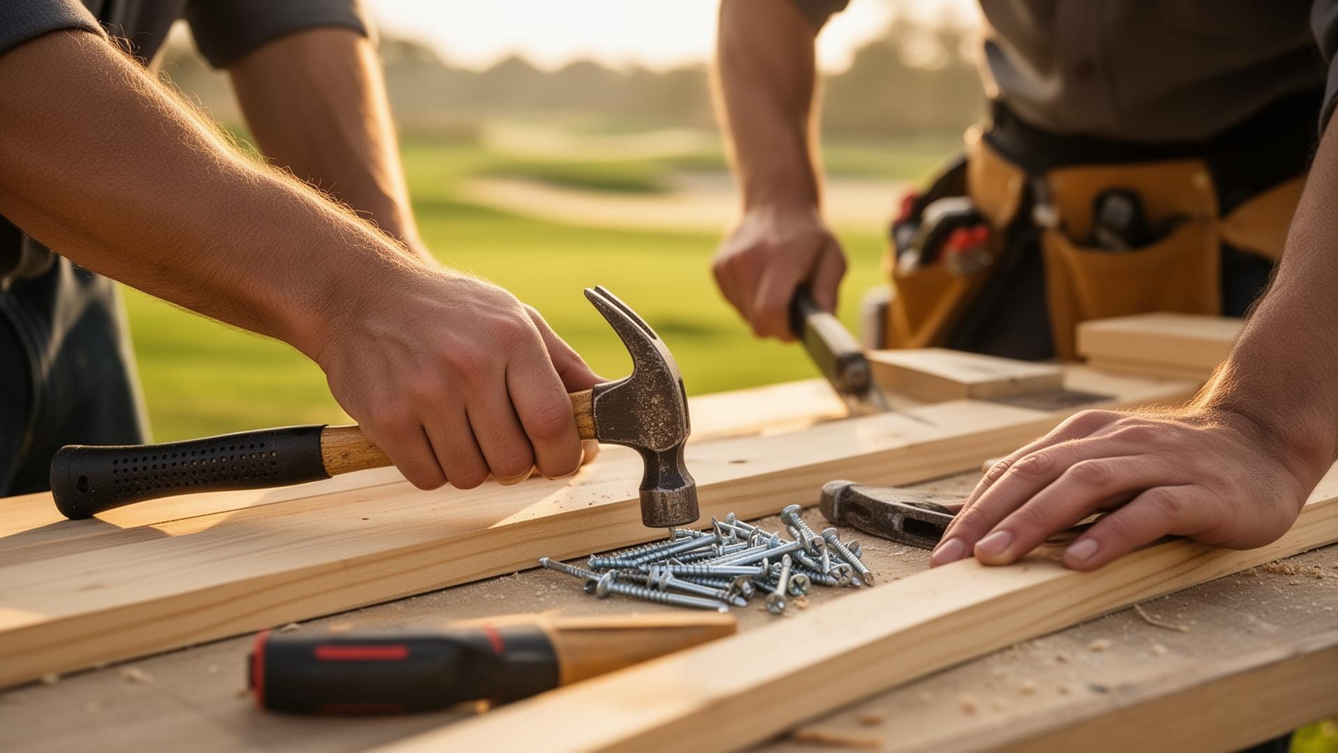 Teamwork and craftsmanship during Golf Lounge Hamburg renovation