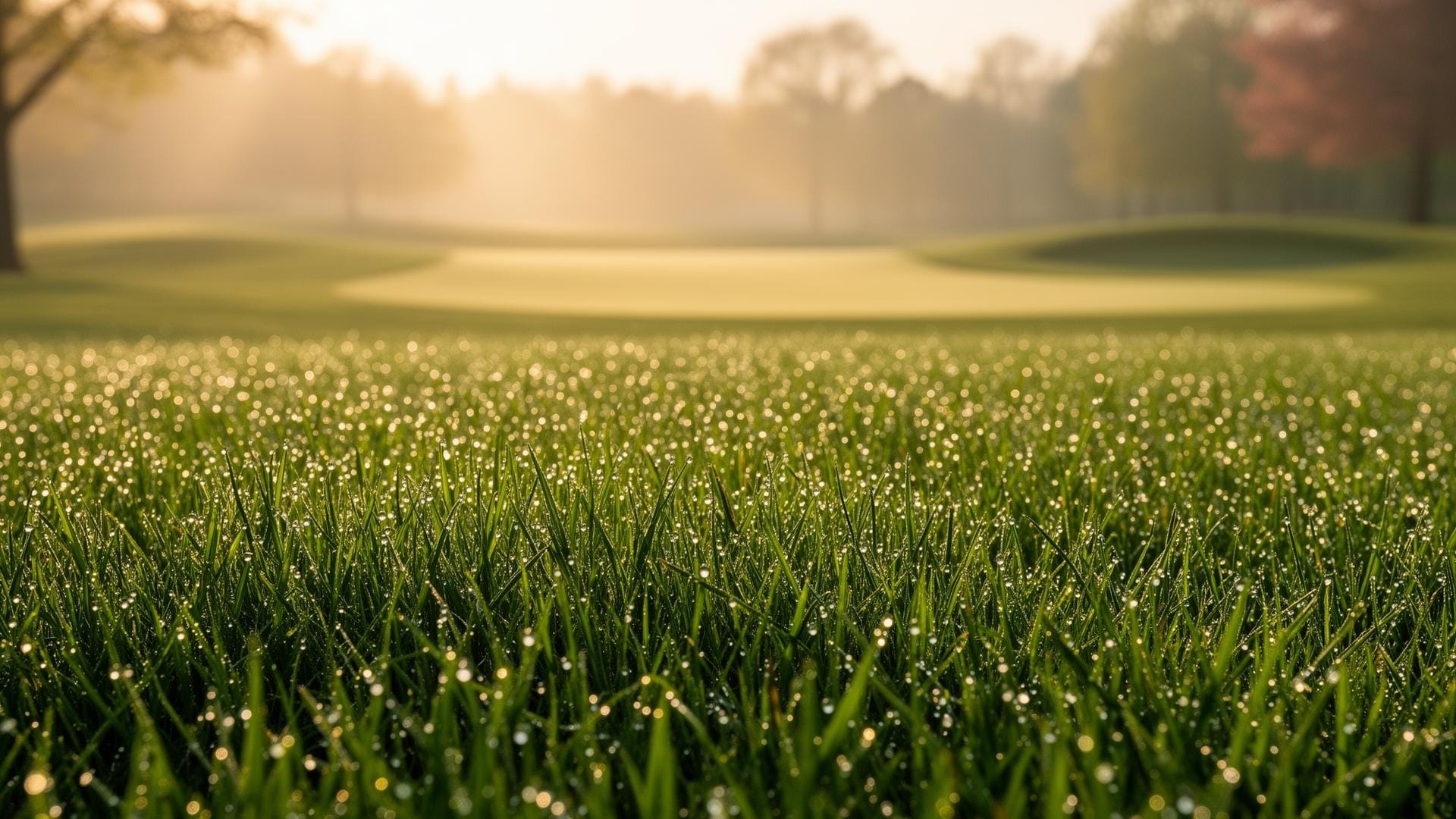 Morning dew on the Golf Lounge Hamburg course