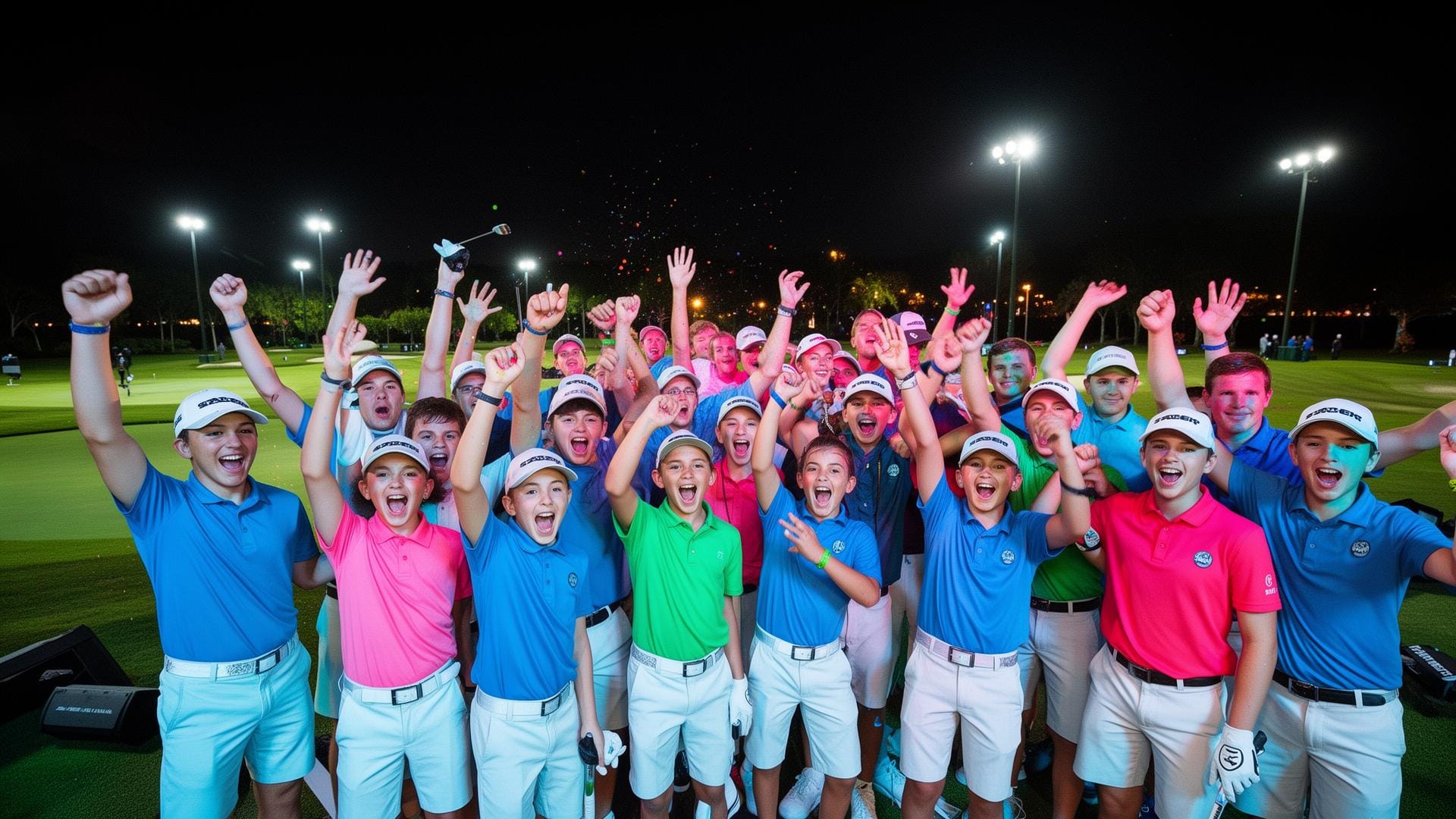 Sporting Golf Clash event with party atmosphere