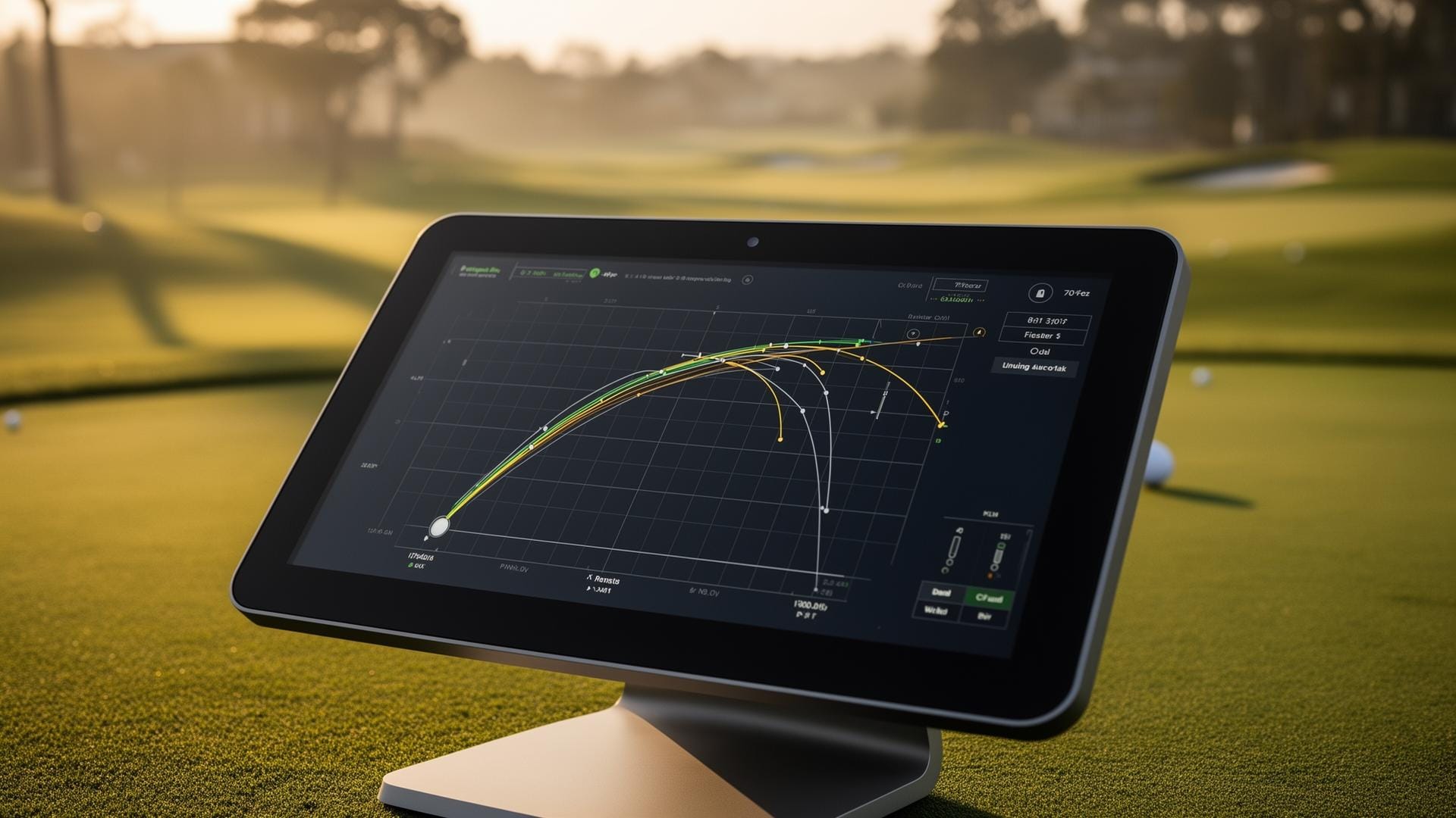 Trackman Technologie auf der modernen Golf Driving Range in Hamburg Moorfleet