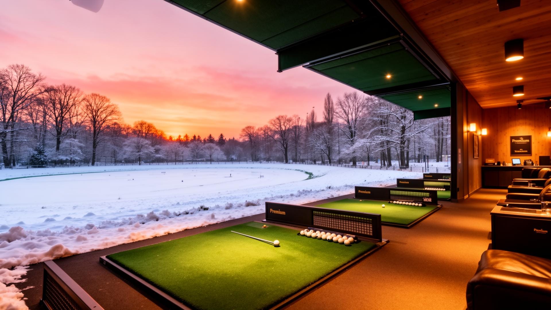 Winteröffnungszeiten der Golf Lounge Hamburg mit beheizter Driving Range